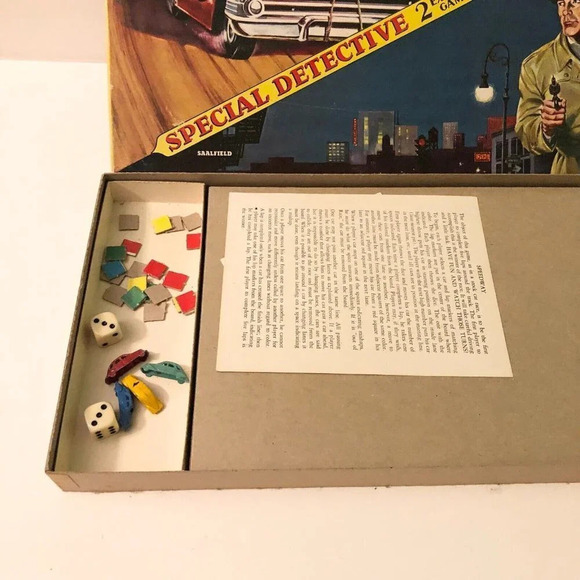 Vintage 1959 Special Detective Speedway Car Racing Board Game Saalfield Pub Co - Picture 4 of 16